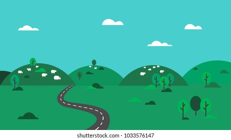 Background Geometry flat nature landscape 02