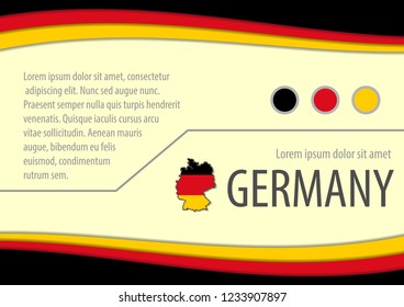 Background with German colors and free space for your text. Vector illustration.