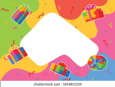 Background with gift boxes. Colorful presents for celebration, discounts or promotions.