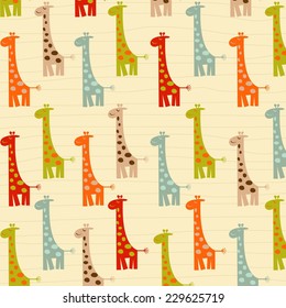 background  with giraffes, illustration in vector format