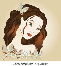 background with girl