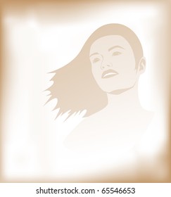 Background with girl