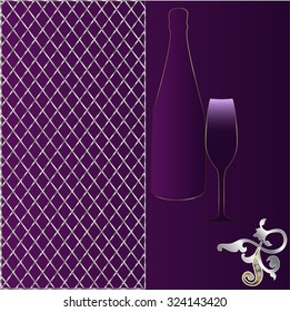 background glass and bottle