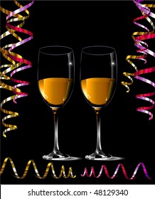 background with glass of wine