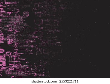 Fondo con texturas grunge distorsionadas con fallas. textura de fondo grunge con puntos semitonos, Formas con fallas, texturas y líneas. Fondo de Vector de impresión de pantalla con superficie texturizada grunge.