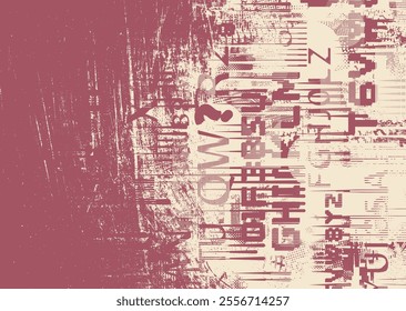 Background with glitch distorted grunge textures . grunge background texture with halftone dots, glitched shapes, textures and lines .Screen print vector background with grunge textured surface.