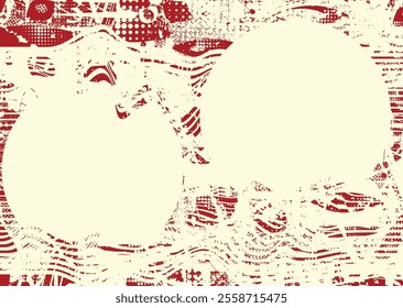 Background with glitch distorted grunge textures . grunge background texture with halftone dots, glitched shapes, textures and lines .Screen print vector background with grunge textured surface.