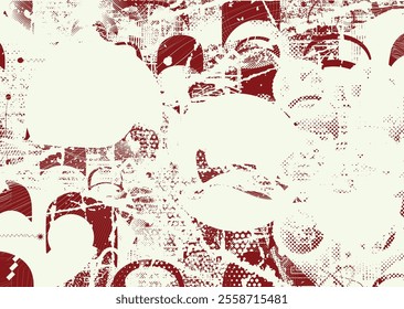 Background with glitch distorted grunge textures . grunge background texture with halftone dots, glitched shapes, textures and lines .Screen print vector background with grunge textured surface.