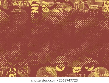 Background with glitch distorted grunge textures . grunge background texture with halftone dots, glitched shapes, textures and lines .Screen print vector background with grunge textured surface.