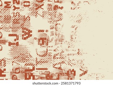 Background with glitch distorted grunge textures . grunge background texture with halftone dots, glitched shapes, textures and lines .Screen print vector background with grunge textured surface.