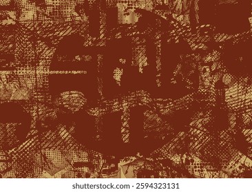 Background with glitch distorted grunge textures . grunge background texture with halftone dots, glitched shapes, textures and lines .Screen print vector background with grunge textured surface.
