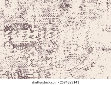 Background with glitch distorted grunge textures . grunge background texture with halftone dots, glitched shapes, textures and lines .Screen print vector background with grunge textured surface.
