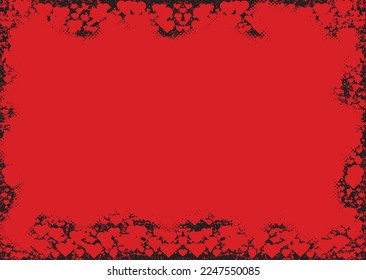 Background with glitch distorted heart shapes . Minimal art design . Noise destroyed circle logo. Trendy defect error shapes . Glitched frame .Broken effect . Grunge texture . Distress effect .vector 