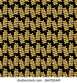 Background of glitter golden leaves. Vector illustration for your design