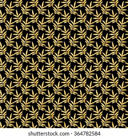 Background of glitter golden leaves. Vector illustration for your design