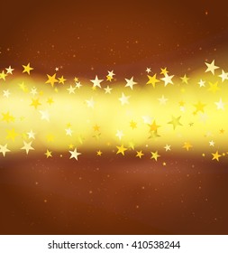 Background Glitter Light Stars Over Brown Stock Vector (Royalty Free ...