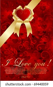 Background with glittering hearts