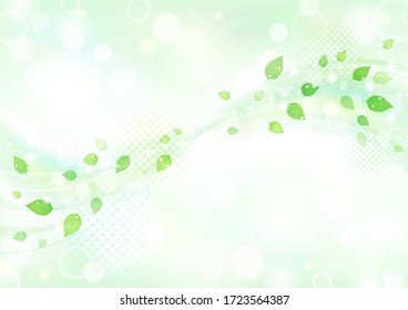 Background of glittering leaves flowing in the wind