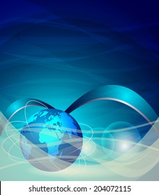 Background with globe, internet concept of global business/design with place for your content, print or PC desktop