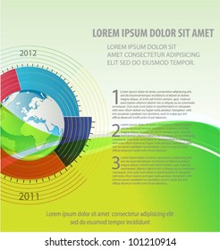 background with globe. vector