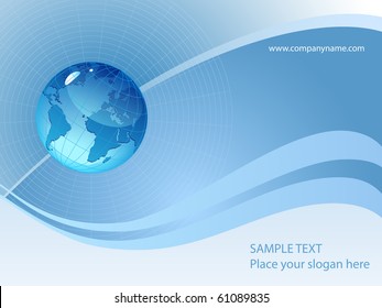 Background with globe. Vector. EPS 10