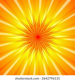 Background glow yellow orange. hand drawing. Not AI, Vector illustration.