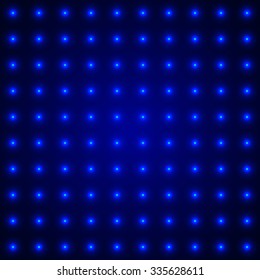 Background with glowing dots. Neon light. Vector illustration.