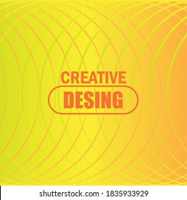 background glowing yellow shapes half circle creative design text vector illustration