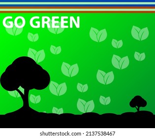 background for go green vector 