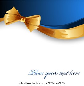 Background with gold bow
