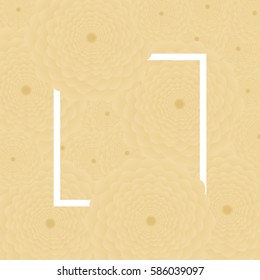 Background with gold color flowers, white frame. For greeting, cards to Womens Day, wallpaper