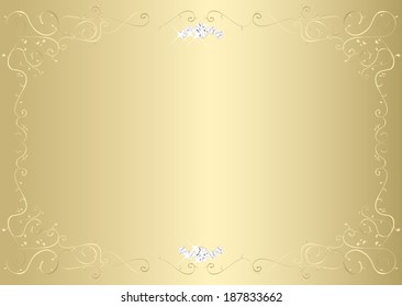 Background of gold and diamonds