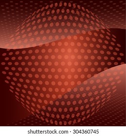Background, gold, dots, red, abstract, blending, transparency, perspective, vector, banner, illustration