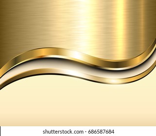 Background gold metallic with brushed metal  texture and copy space