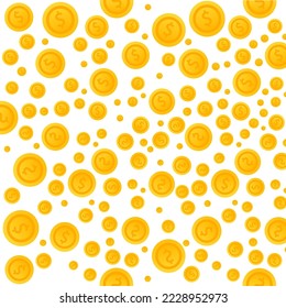 Antecedentes de las monedas de oro. Ilustración del vector