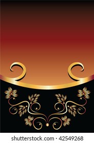Background with gold ornament.
