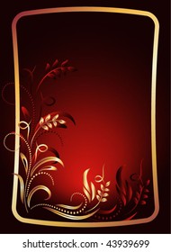 Background with gold ornament