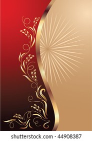Background with gold ornament