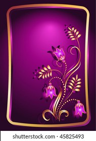 Background with gold ornament