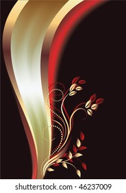 Background with gold ornament