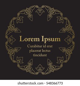 Background with gold ornament mandala, based on ancient greek and islamic ornaments. For wedding invitation, book cover or flyer