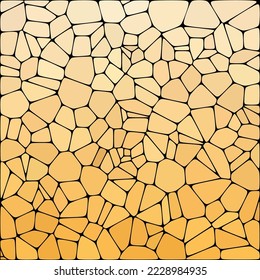 Background from gold pebbles. Presentation template. Design element.