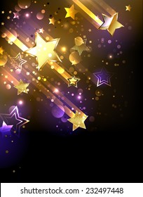 Background with gold shooting stars.