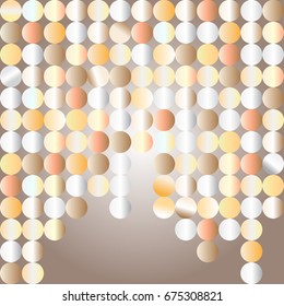 Background with gold and silvers circles.