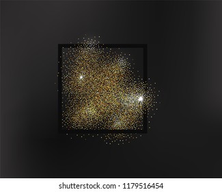  background with Gold sparkle glittering effect. Advertising Poster design. Sale Discount banners, labels, prints posters, web presentation. Vector illustration