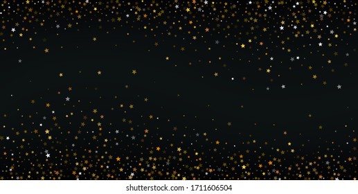 Background with gold stars. Vector illustration.