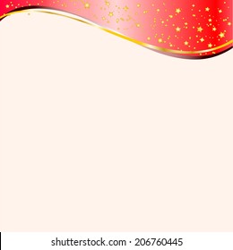 background with gold stars and wave your design