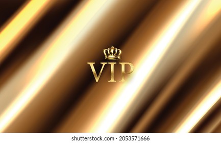 The background is a gold theater curtain VIP. Illustration in vector format.