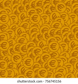 background with golden coins. Vector illustration.