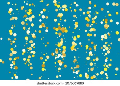 Background with Golden  confetti. Gold polka dots, circles, round.  Bright festive, festival pattern for party invites, wedding, cards, phone Wallpapers. Vector illustration